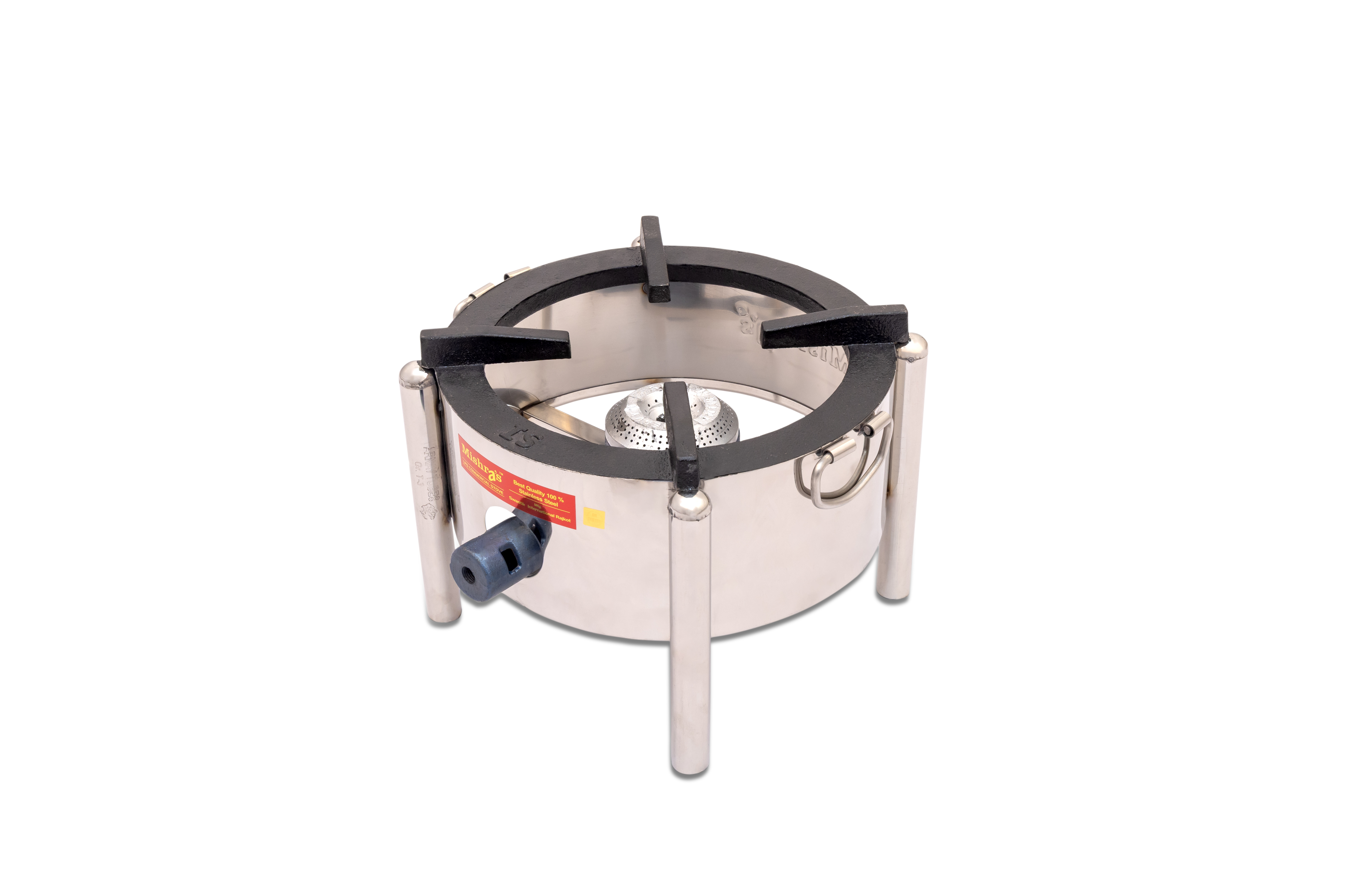 12x12x9 Round Heavy Single Burner Steel Bhatthi